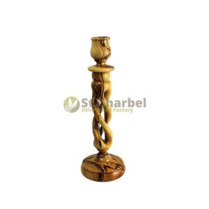 Olive Wood Candle Holder