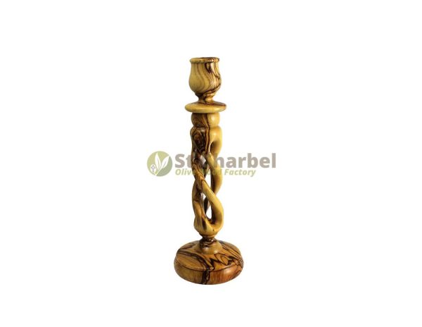Olive Wood Candle Holder