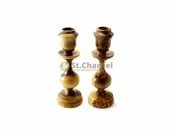 Olive Wood Candle Holder