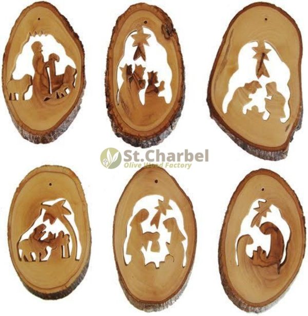 Olive Wood Christmas Ornament