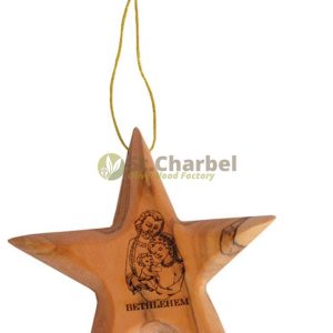Olive Wood Christmas Ornament