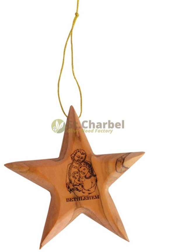 Olive Wood Christmas Ornament