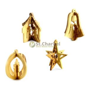 Olive Wood Christmas Ornament