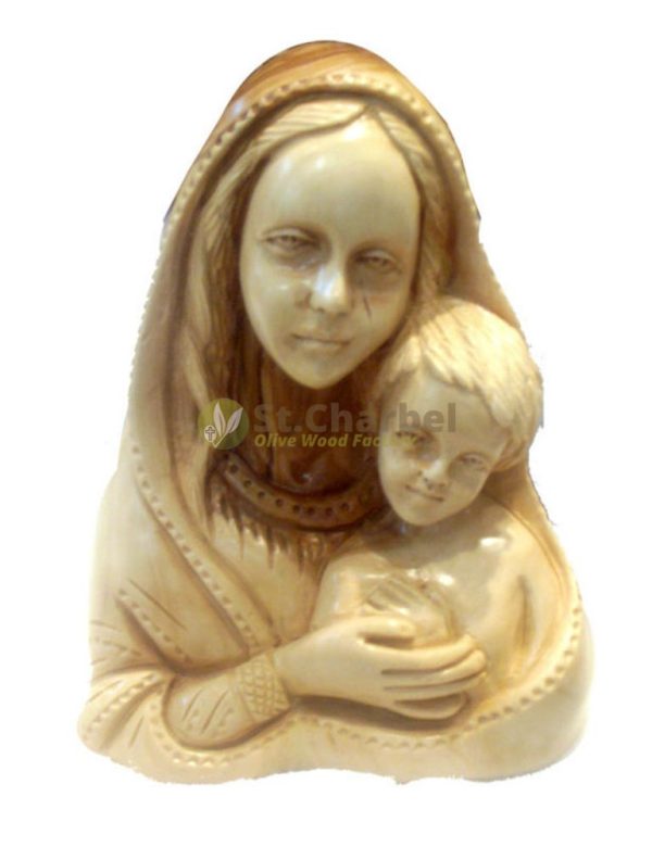 Virgin Mary Olive Wood Statue