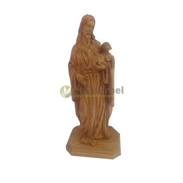 The Good Shepherd Olive Wood Statue
