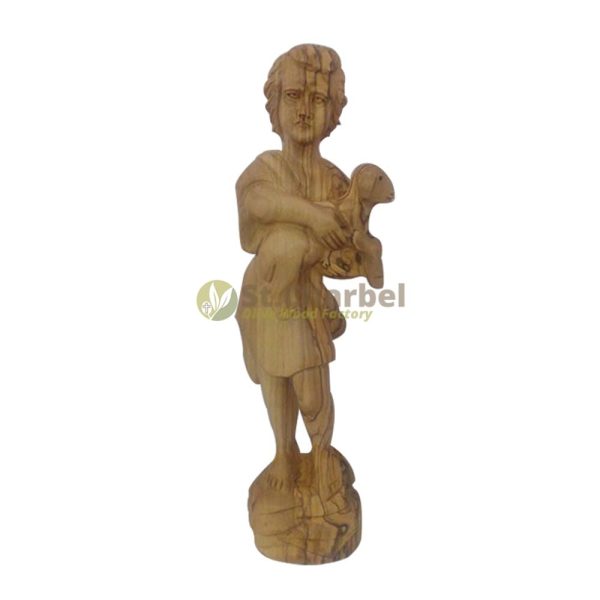 The Good Shepherd Olive Wood Statue